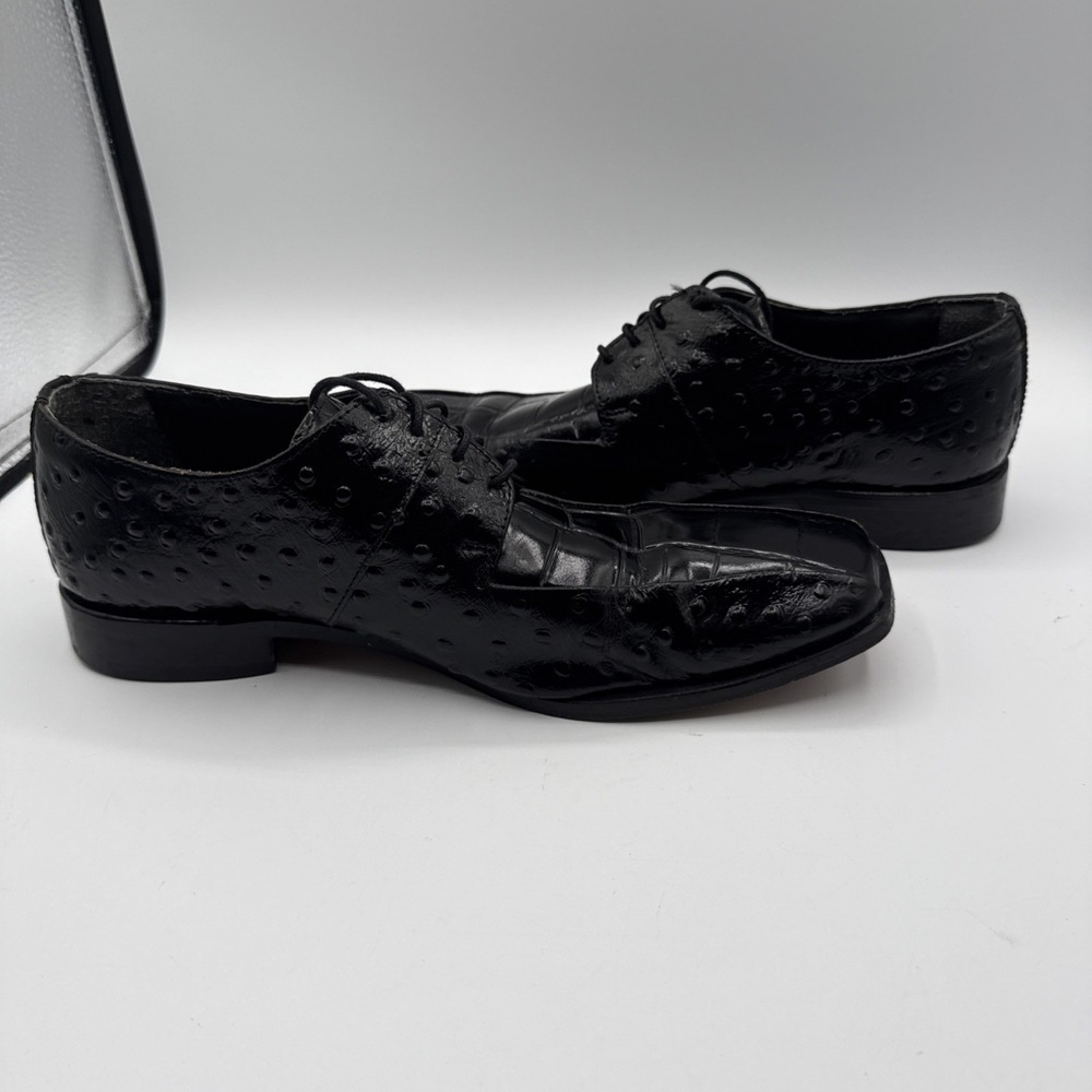 Stacy Adams Leather Uppers & Leather Sole 9 M Black Oxford Made In India #31 - Picture 6 of 9